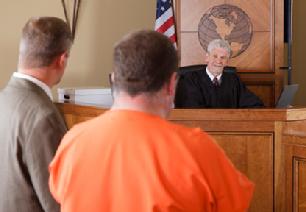 Criminal defendant being sentenced